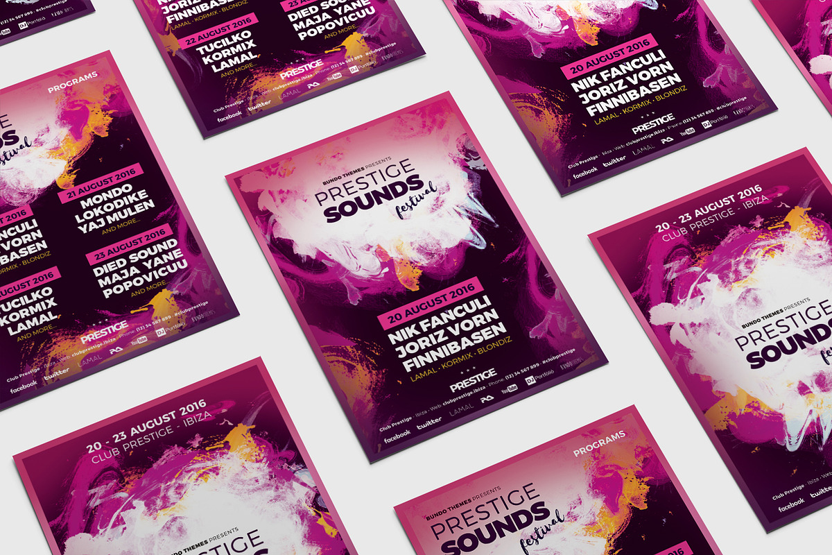 50%OFF 8 Club and Event Flyer Bundle, a Flyer Template by Bundo Themes (Photo 9 of 10)