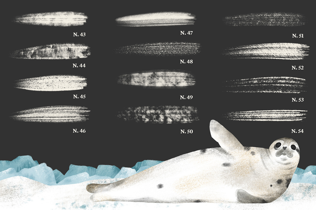 Arctic Dry Brushes for Procreate, a Brush Add-On by Guerillacraft (Photo 7 of 7)
