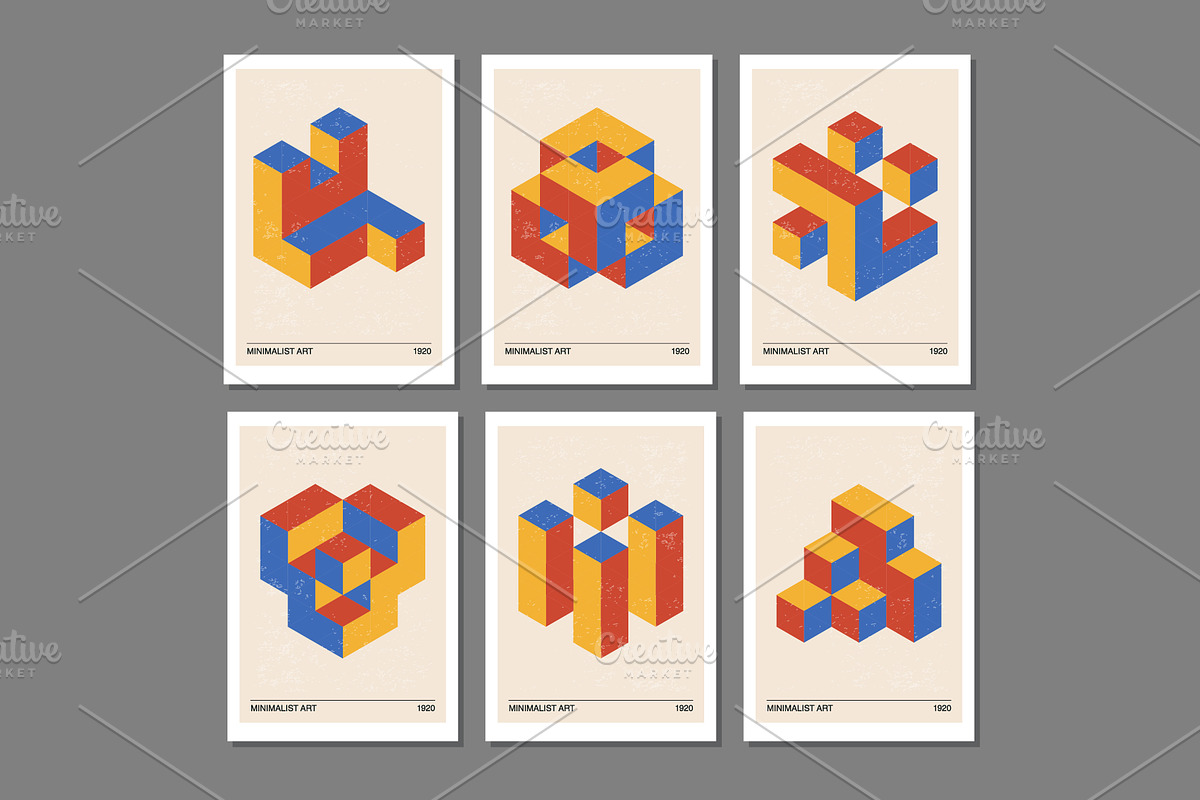 3D Geometry Printable Wall Art Set, a Background Graphic by C Design Studio (Photo 14 of 28)