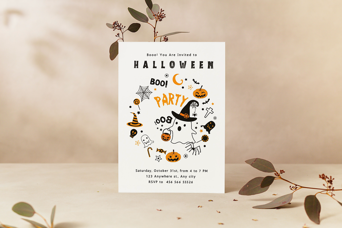 Halloween Party Invitation EDITABLE, an Invitation Template by ForeverPrint (Photo 1 of 7)