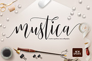 Mustica script, a Script Font by joelmaker (Thumbnail 1 of 9)