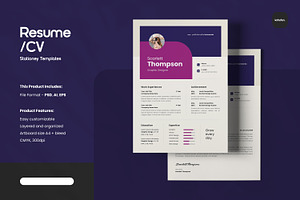 Resume/CV – Vol. 337, a Resume Template by kdadan.