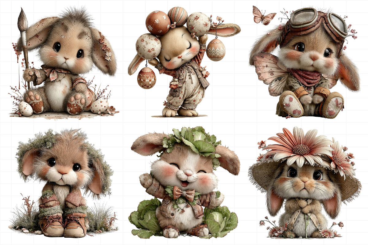 Funny Easter Bunny Clipart Png, an Illustration by Daily.Designs (Photo 8 of 8)
