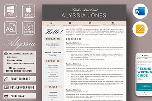 Sales Assistant Resume CV Template