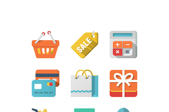 Shopping Icon Set For Web And Mobile