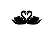 Swan Love Silhouette SVG Bundle, an Illustration by Designs_River (Thumbnail 10 of 31)