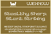 Shuriken Ninja font, a Font by weknow (Thumbnail 2 of 8)