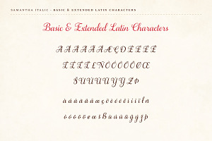 Samantha Bold Italic Pro