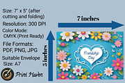 Printable Friendship Day Card | 7x5, a Card Template by Print Haven (Thumbnail 2 of 4)