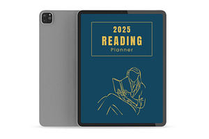 Digital 2025 Reading Planner Canva