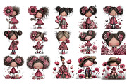 Floral Girl PNG Clipart Watercolor, a Seasonal Illustration by Nicolle's Colorful Art (Thumbnail 4 of 5)