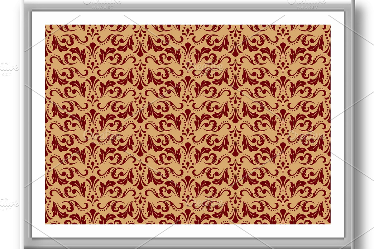 Flower geometric pattern. Seamless, a Decorative Illustration by RODINA (Photo 3 of 3)