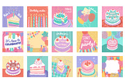 Birthday Party Bundle Illustrations, a Background Graphic by CreativeChristiana (Thumbnail 9 of 17)