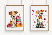 Whimsical Valentine Dog Clipart, an Illustration by Libby Wishes (Thumbnail 4 of 6)