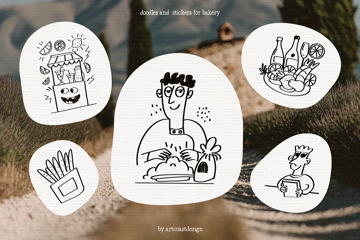 Handdrawn Cafe Stickers, an Emoji Icon by nadispasibenko (Photo 8 of 9)