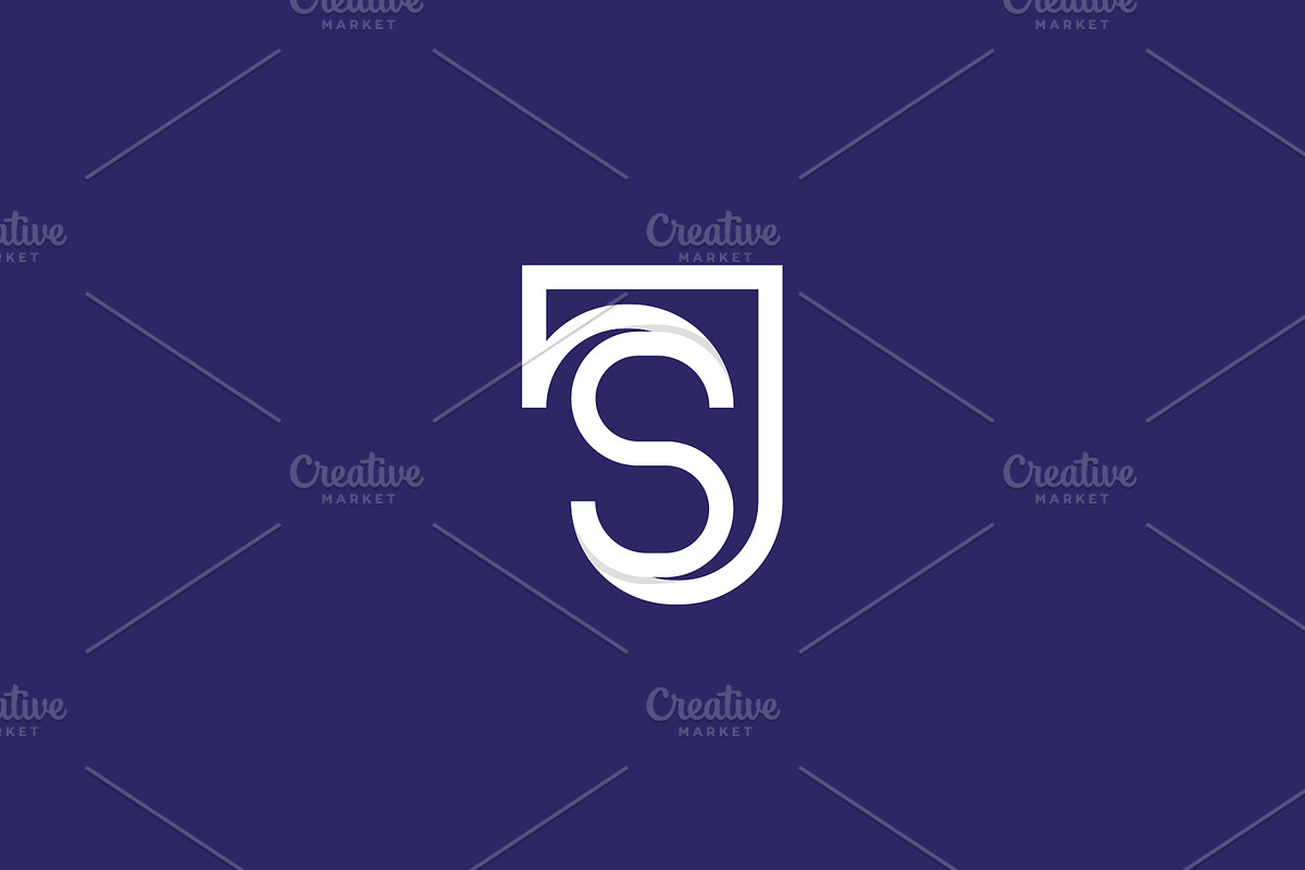 JS letter outline logo design, a Branding & Logo Template by Amadul11 (Photo 1 of 5)