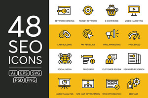 48 SEO Icons