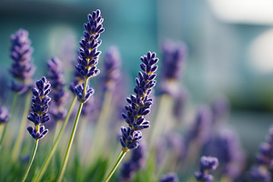 Close up of blooming lavender flower, a Nature Photo by MistyDay
