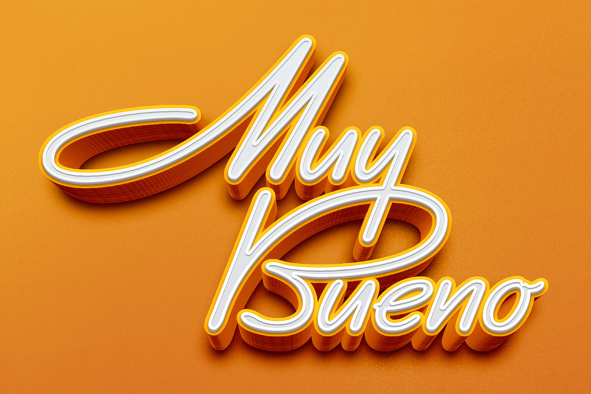 Muy Bueno, a Script Font by Art And Sign Unlimited (Photo 1 of 3)