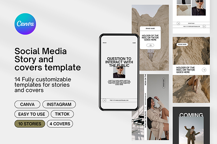 Social Media Kit | Story templates, a Social Media Template by Mila Estudio