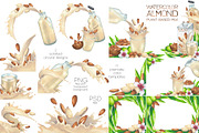 Watercolor almond milk, a Food Illustration by Ekaterina Glazkova (Thumbnail 7 of 11)