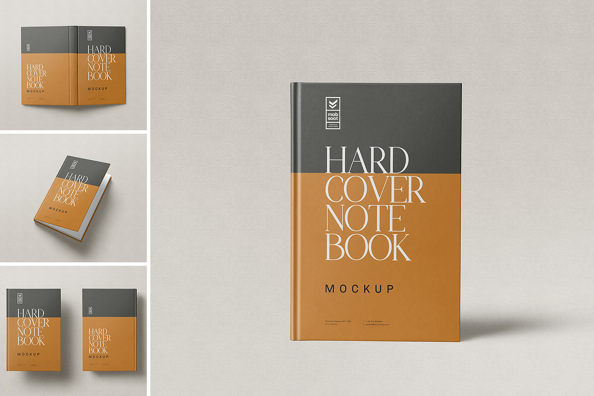 Book Cover Mockup, a Product Mockup by GfxFoundry (Photo 1 of 6)