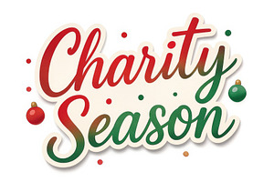Charity season message in festive co, a Photo by Dvoevnore photos