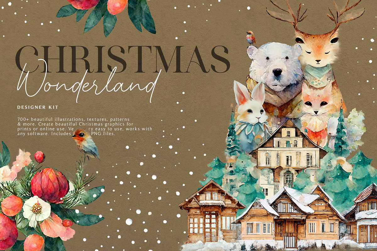 Christmas Winter Wonderland, an Animal Illustration by Graphicdome (Photo 1 of 21)