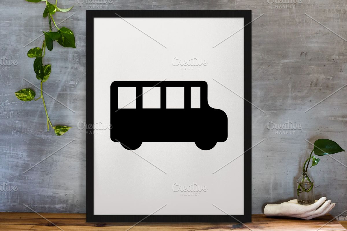 School Buses Silhouette SVG, a Technology Illustration by newminddesign (Photo 3 of 3)