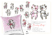 Valentine Cats Glitter Clipart PNG, an Animal Illustration by KaramfilaS (Thumbnail 4 of 14)