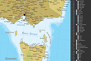 Australia and New Zealand map, a Work Illustration by Cartorical (Thumbnail 7 of 8)