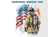 Firefighter American Flag PNG, an Illustration by TatiMockup (Thumbnail 7 of 7)