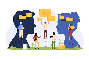 Data transfer, exchange of digital, a Technology Illustration by Flashvector