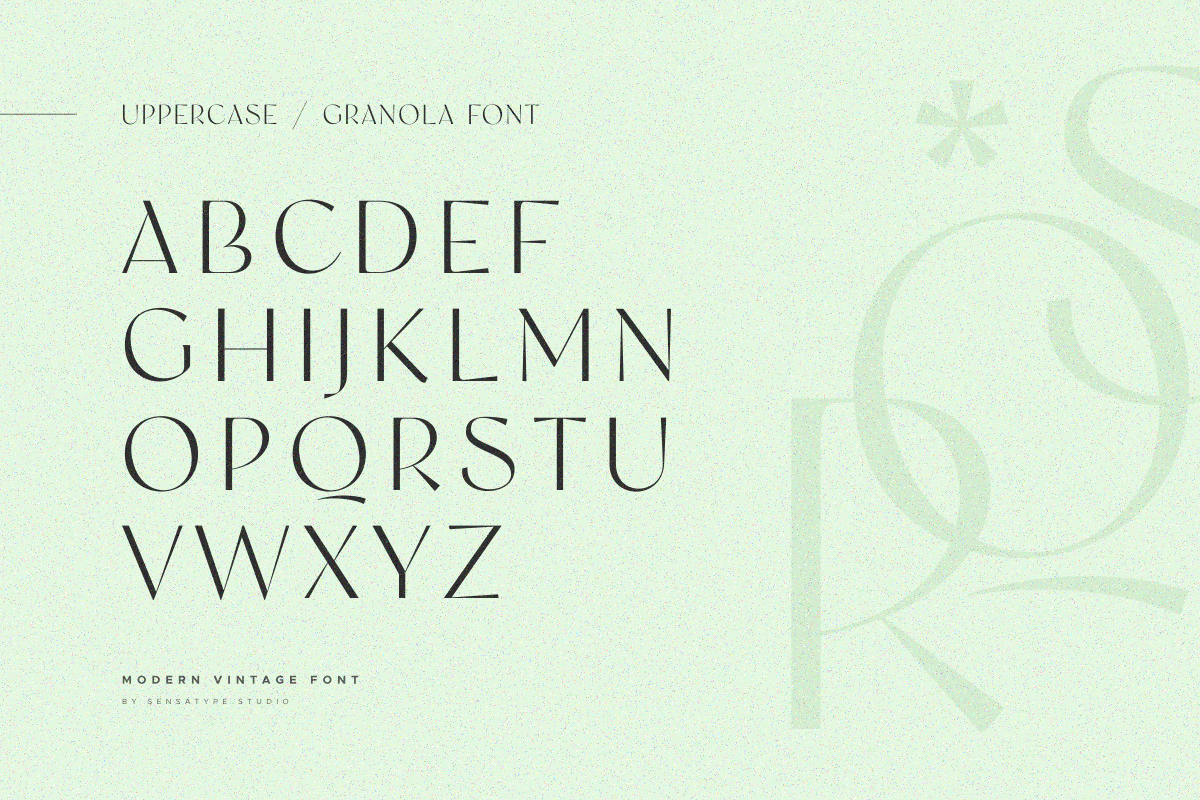 granola - unique modern vintage font, a Sans Serif Font by Sensatype (Photo 10 of 17)