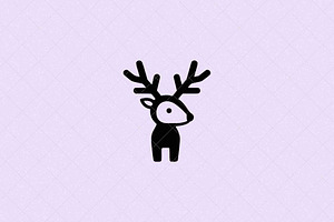 Minimalist Deer Icon Stag