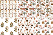 Floral Nursery Animals Clipart, a Decorative Illustration by Nicole Branger Art (Thumbnail 10 of 19)
