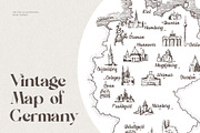 Old School Vintage Map Of Germany, an Education Illustration by TheMountBirdStudio (Thumbnail 1 of 2)