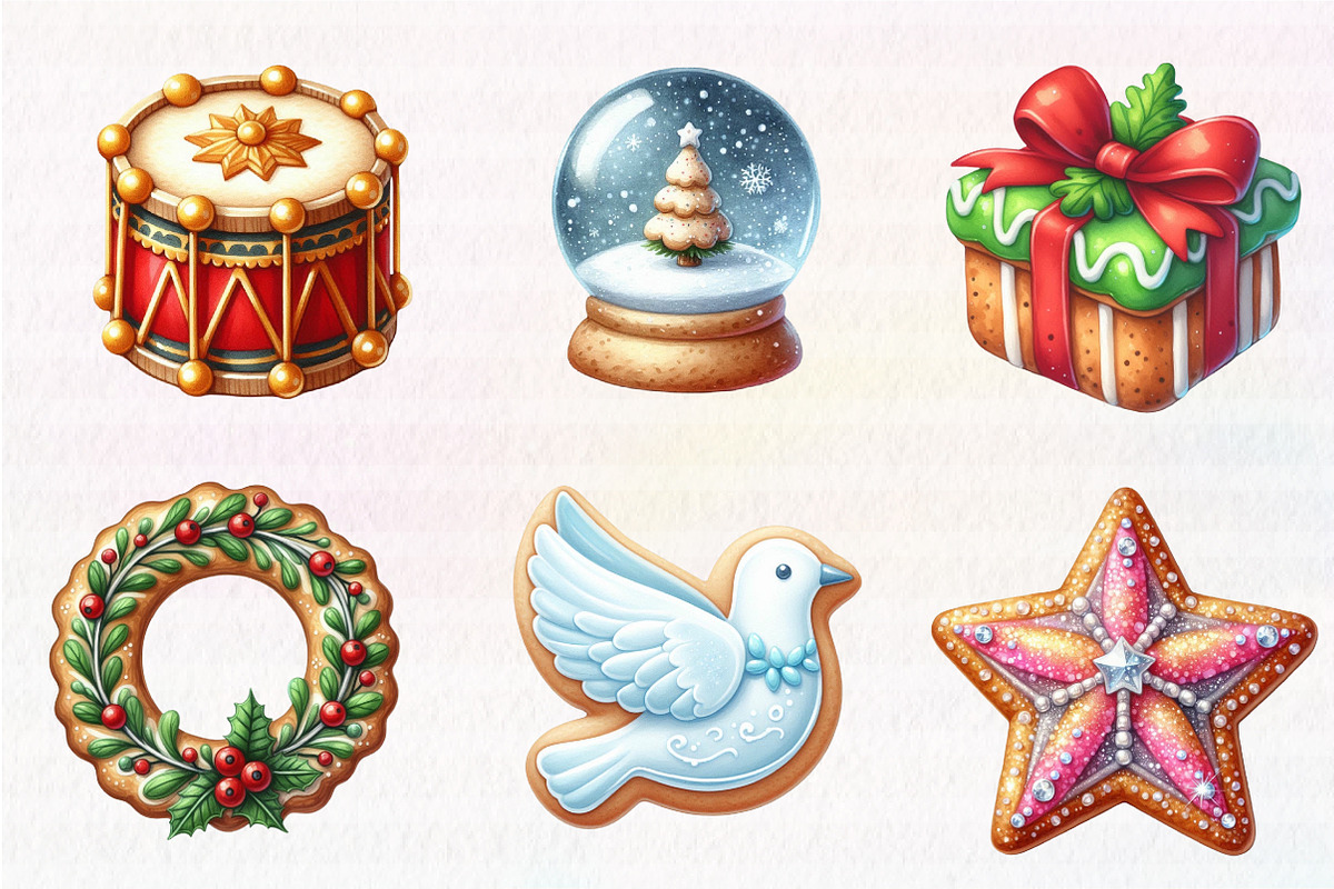 Christmas Cookie Clipart Bundle, an Illustration by CreationArt (Photo 5 of 6)