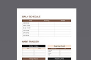 Printable Study Planner Journal, a Stationery Template by MightyDesign (Thumbnail 4 of 8)