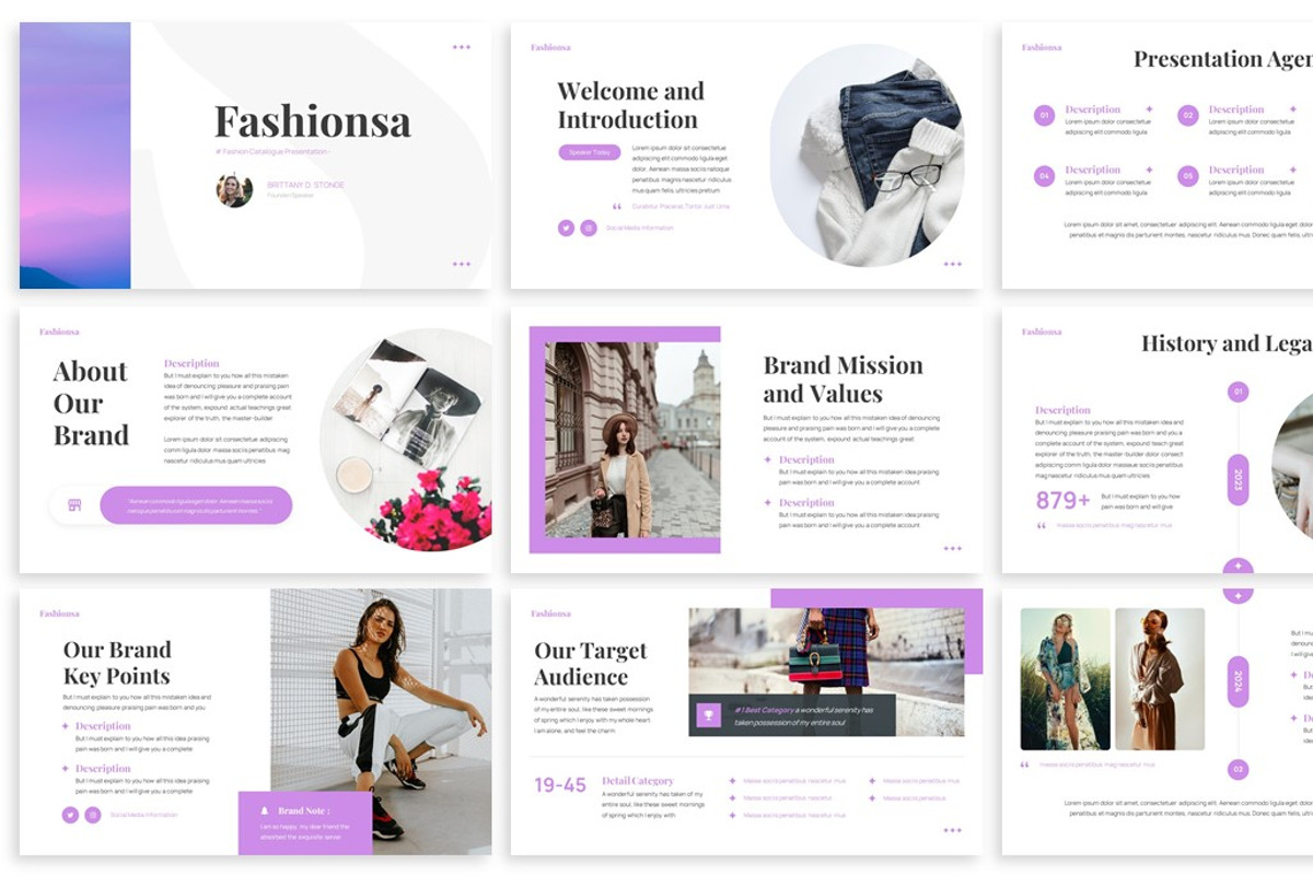 Fashionsa - Fashion Google Slides, a Presentation Template by SlideFactory (Photo 2 of 4)