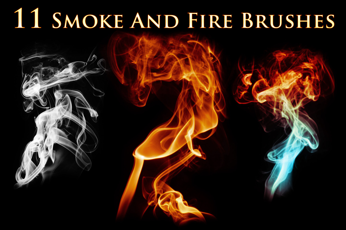 11 Smoke and Fire Brushes