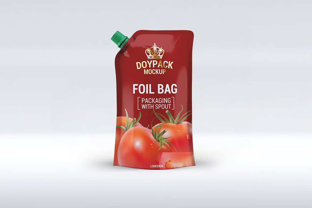Doypack Foil Bag Mock-Up, a Packaging Mockup by DesignRushMarket (Photo 5 of 8)