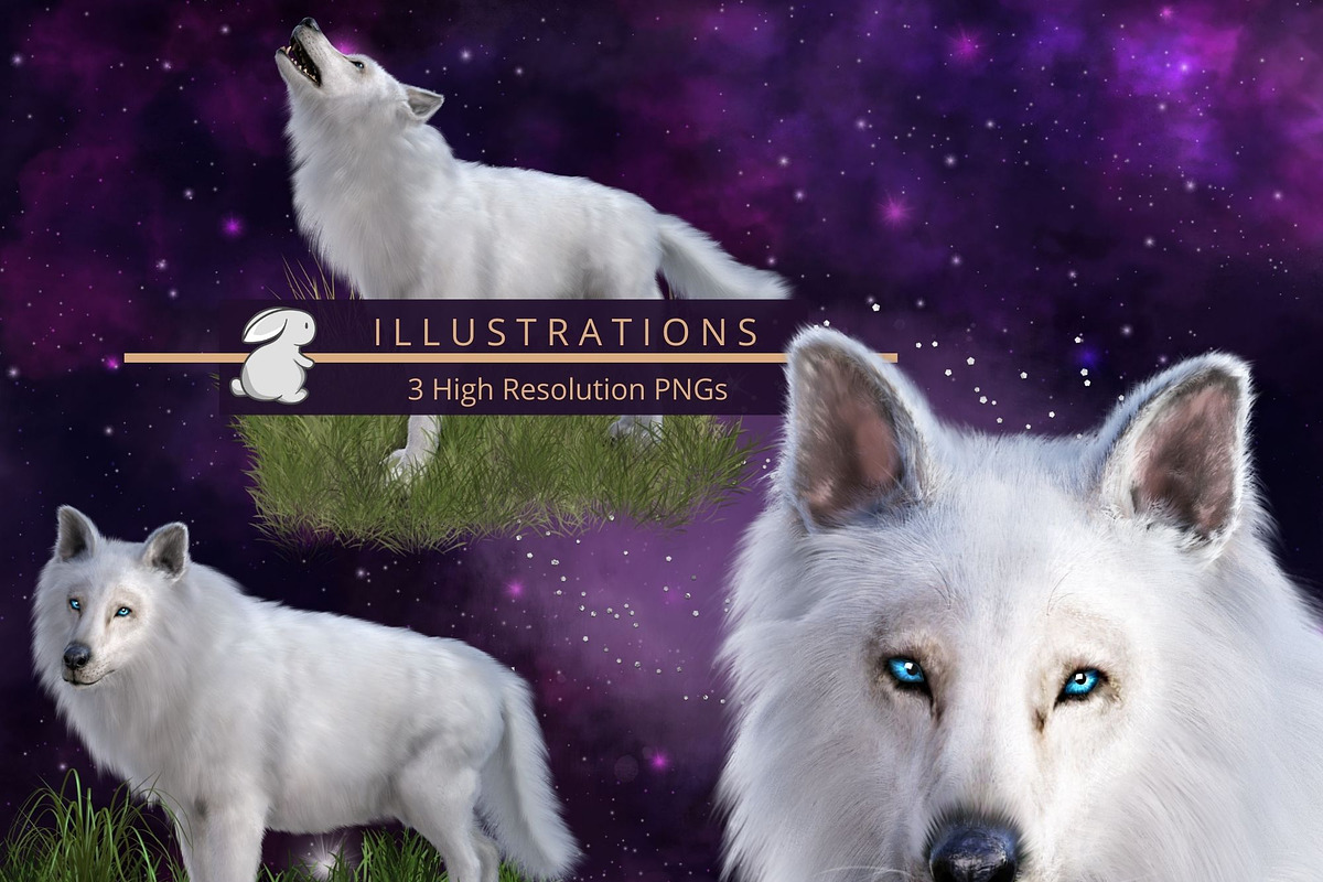 White Dire Wolf Illustration, an Illustration by Kandace Lalo Designs (Photo 1 of 5)
