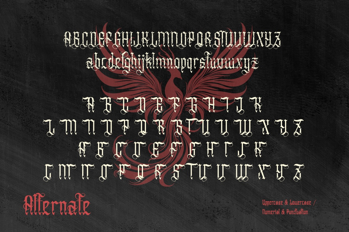 Anuaki Eclipse - Vintage Blackletter, a Blackletter Font by Dhabee (Photo 8 of 15)