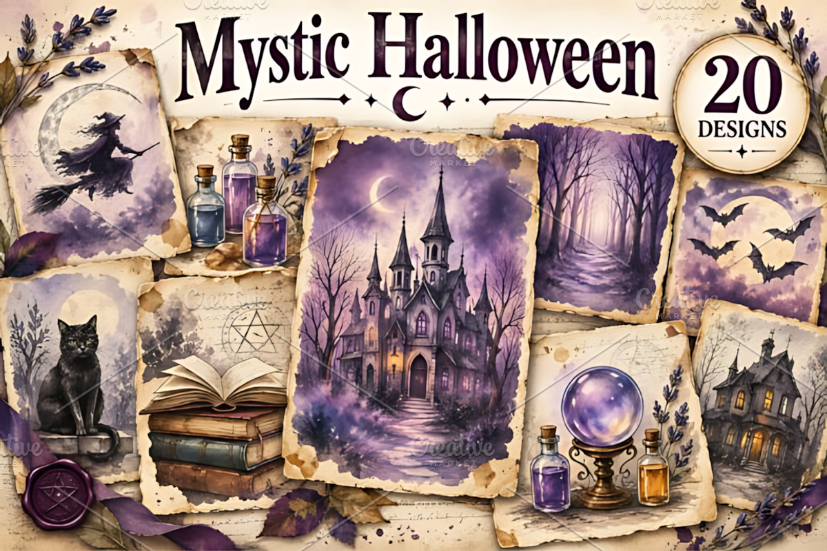Mystic Halloween Junk Journal, a Background Graphic by Coco Bloom (Photo 3 of 3)