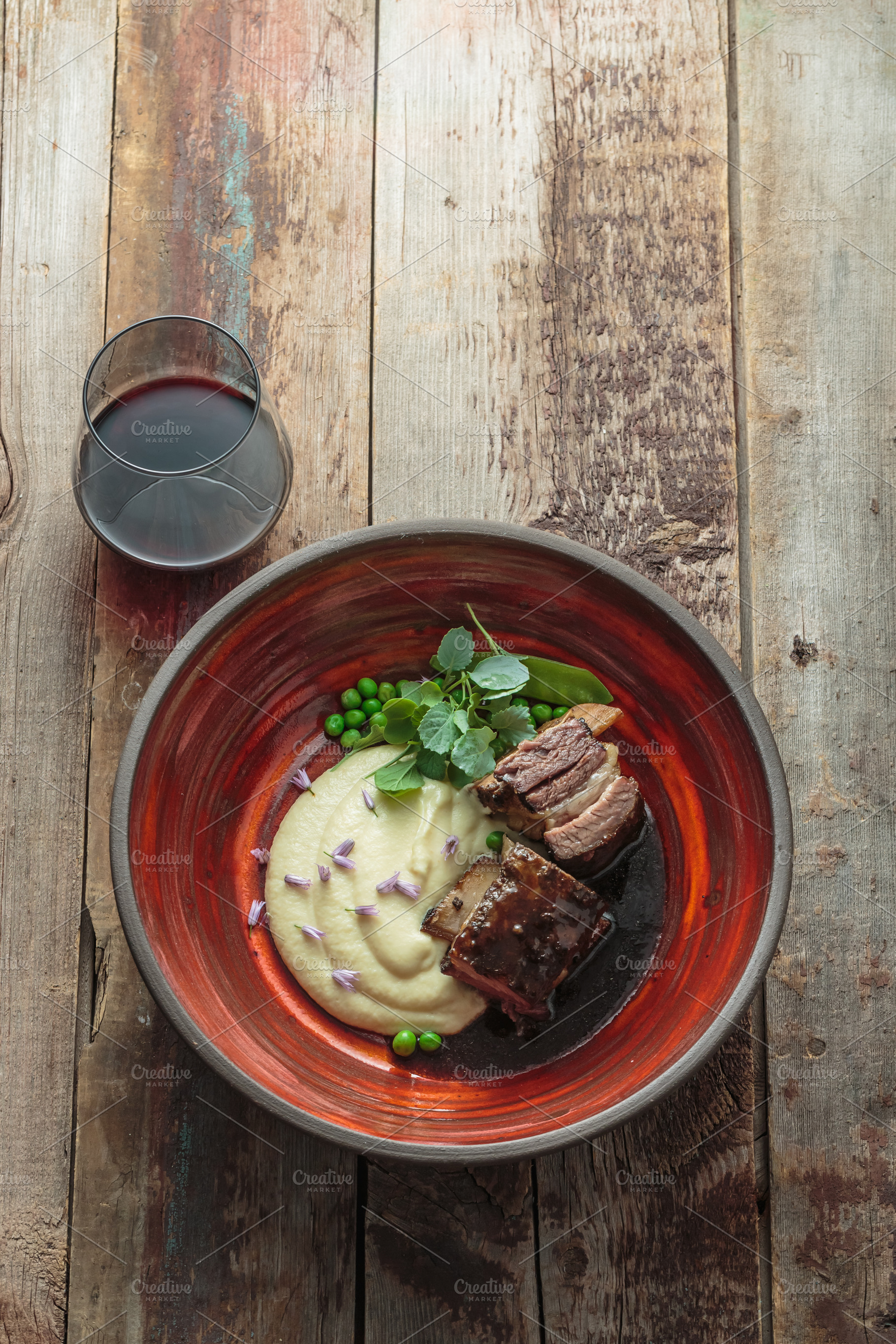 Delicious braised beef ribs with, a Food & Drink Photo by Konstantin K.