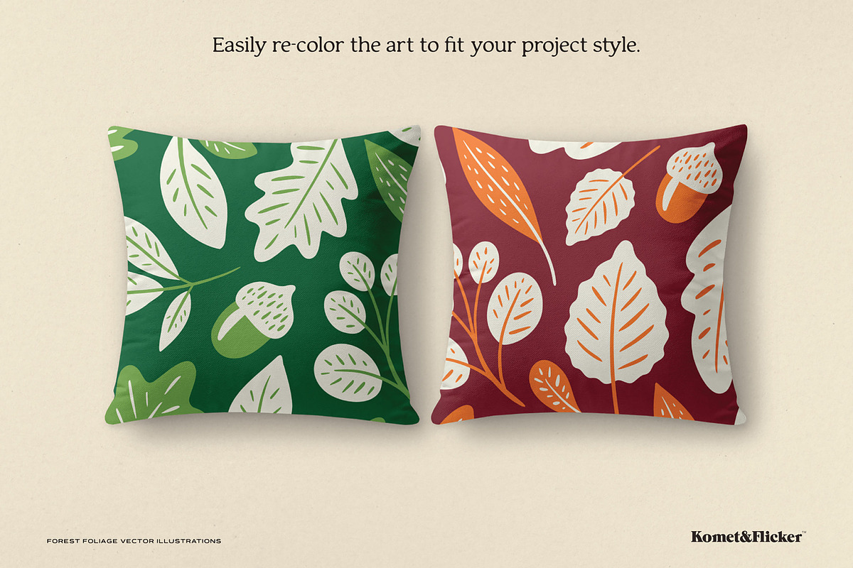 Forest Foliage Illustrations, an Object Graphic by Komet & Flicker (Photo 4 of 7)