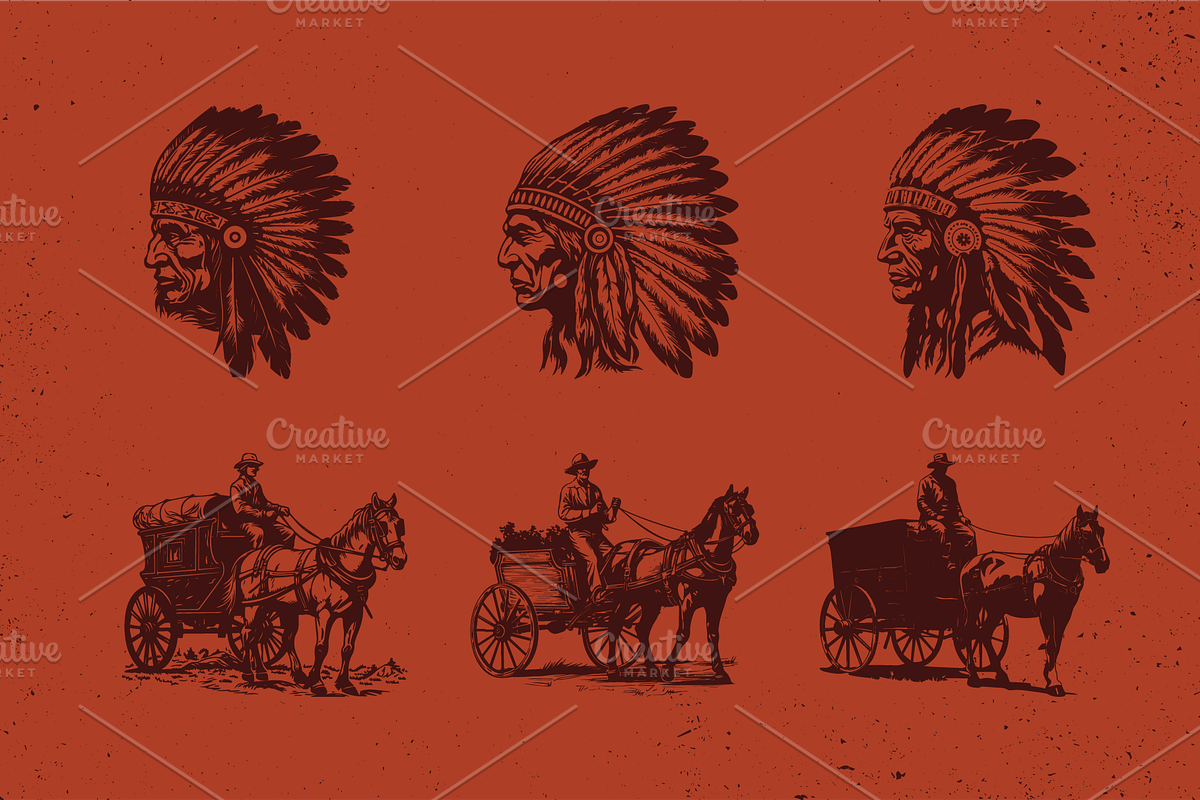 33 Western Illustrations, an Object Illustration by Zengi (Photo 3 of 7)