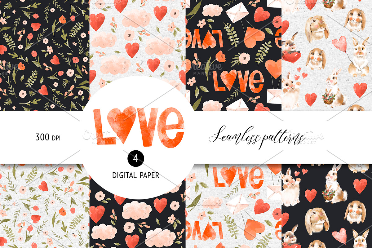 Love bunnies collection, an Animal Illustration by Belusuab (Photo 6 of 13)