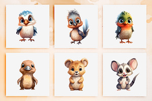 14 Cute Aussie Baby Animals Clipart